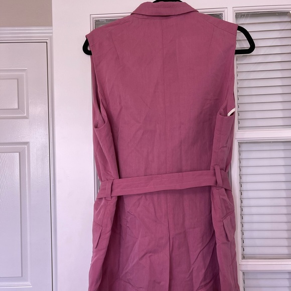 Rag & Bone Women's Pink Margot Sleeveless Belted Blazer Coat Jacket - Picture 6 of 7